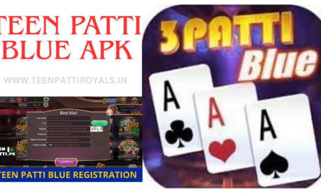 3 Patti Blue APK App Interface with Real Cash Games